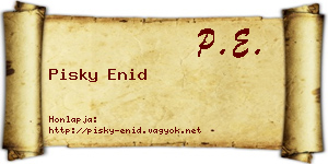 Pisky Enid névjegykártya